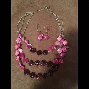 Necklace and earrings